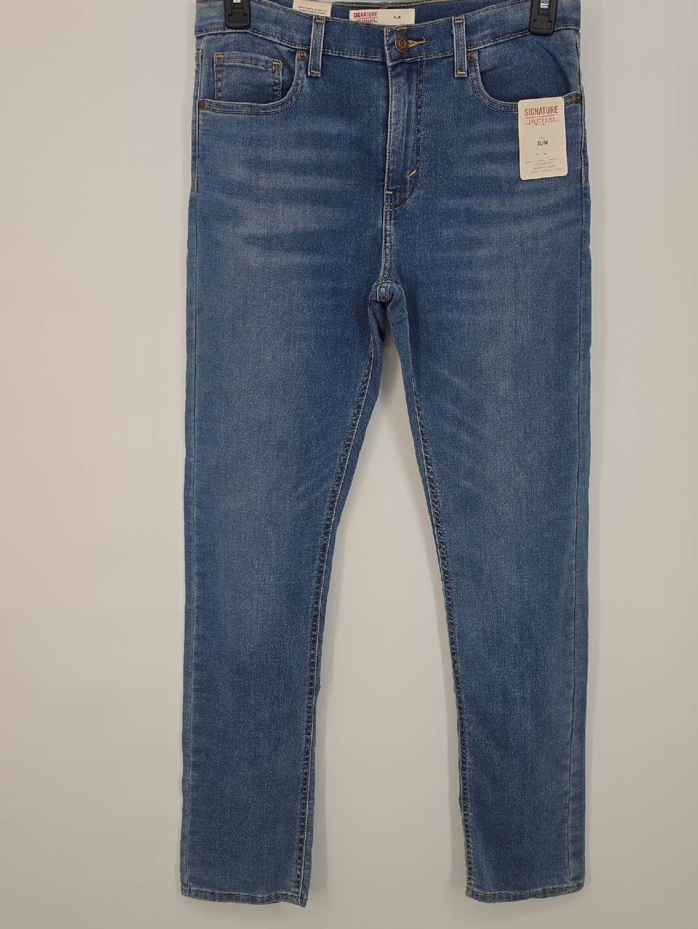Signature Levi Strauss Boys 18 Reg Slim Fit Jeans Blue Denim NWT